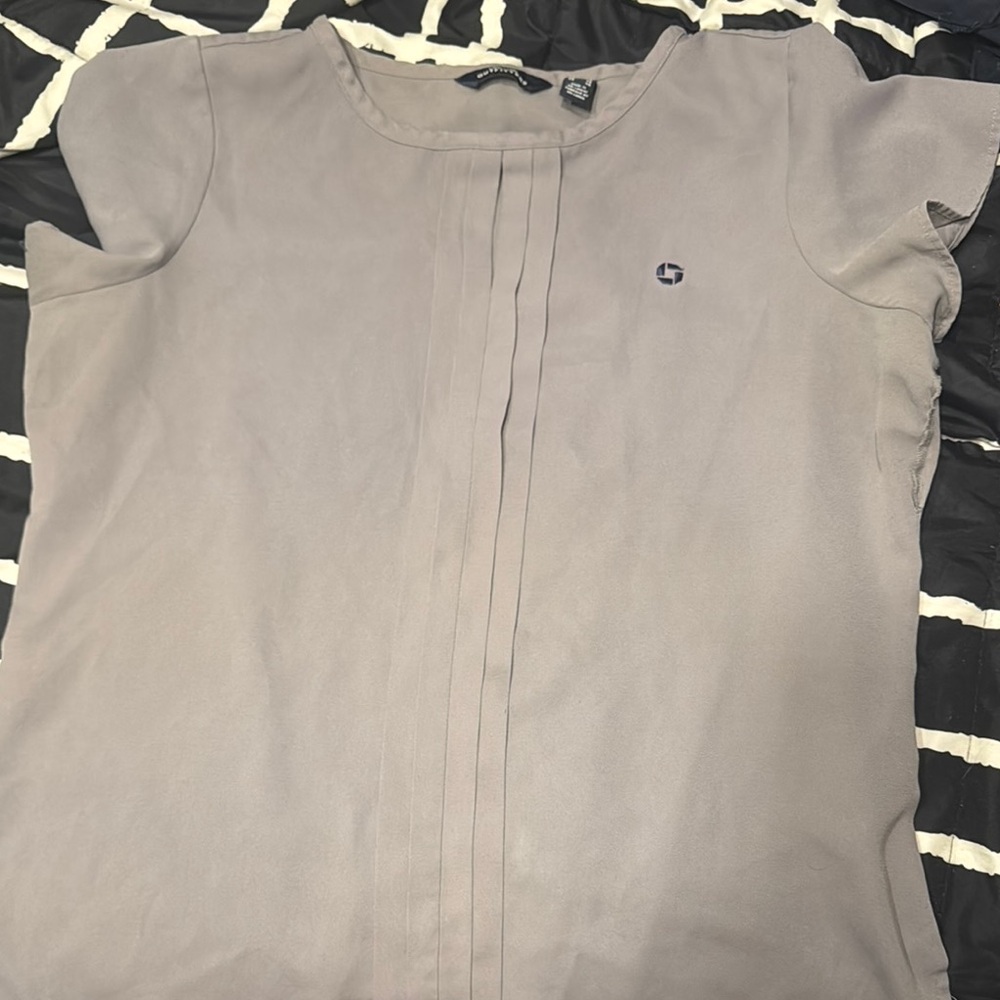 Chase Bank Lands' End Women's Gray Blouse